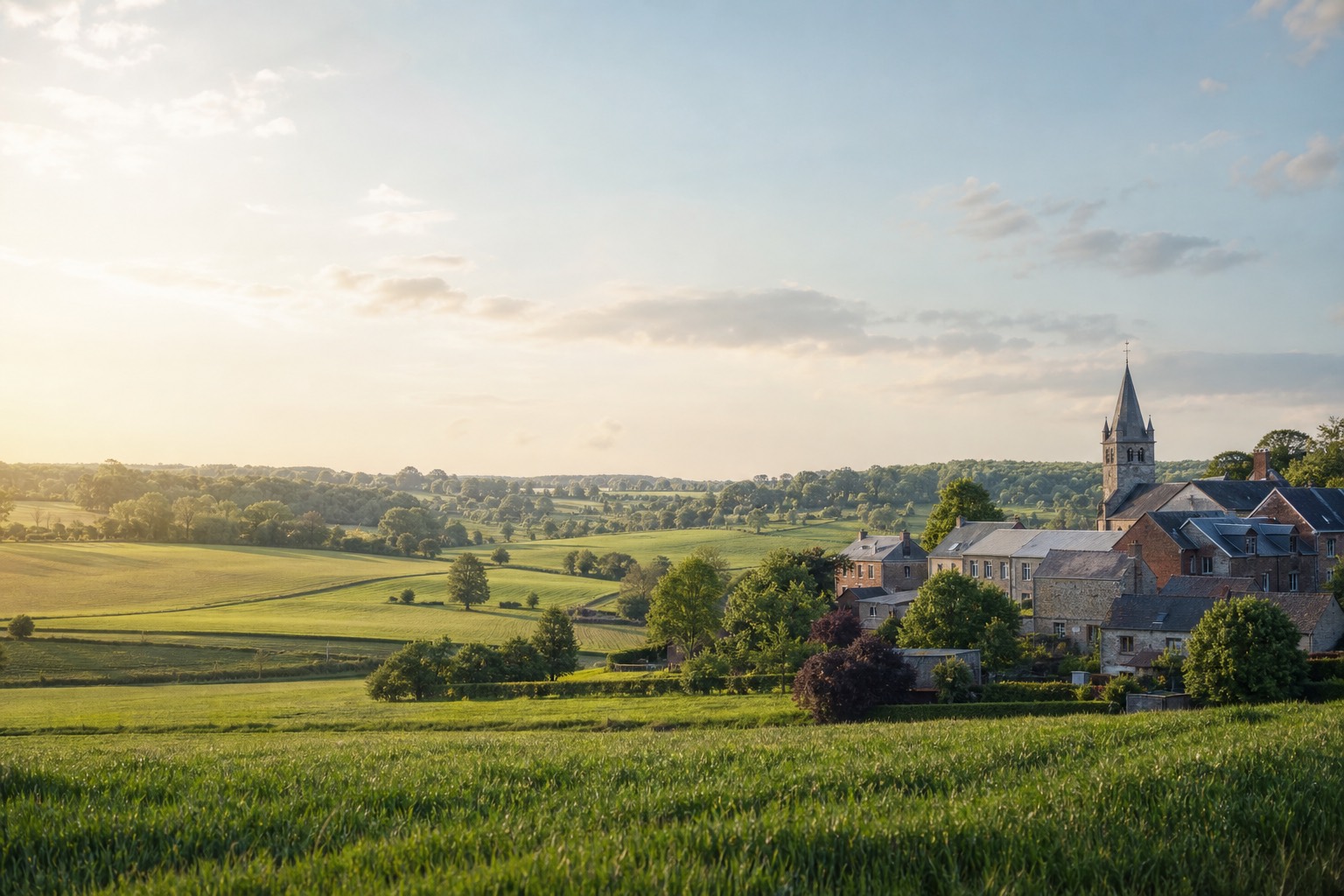 Paysage du Brabant wallon, zone d’intervention de Sart Services